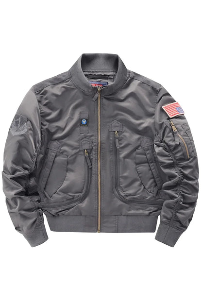 Men's flight jacket - waterproof field coat Fashionable stand up collar outdoor training clothes, streetwear tops, outerwear