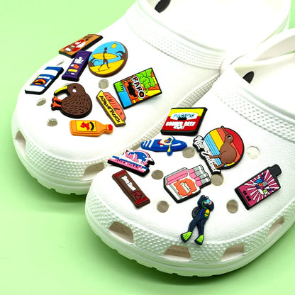 1/50/90pcs Australia Style Shoe Accessories Charms Koala Kangaroo Shoe Decoration for Sandals Food Fits All Clogs Kids Gift