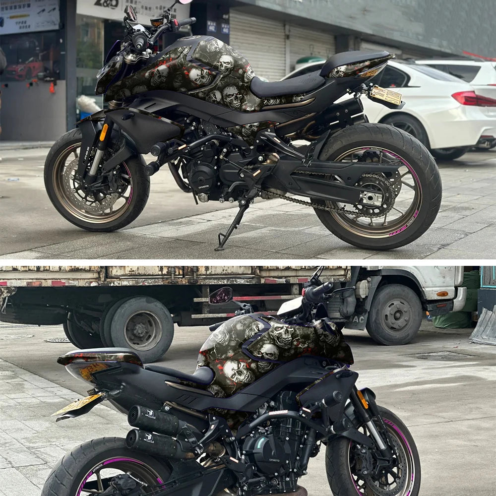 Wrapping Foil Car Tuning Stickers Waterproof Wrap Car Vinyl for Motorcycle Skull Film Auto Outdoor Accessories Body Covering
