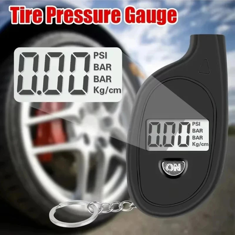 1-4pcs Car Tire Air Pressure Tester Meter Tire Gauge Digital LCD Display Auto Car Motorcycle Tire Safety Alarm