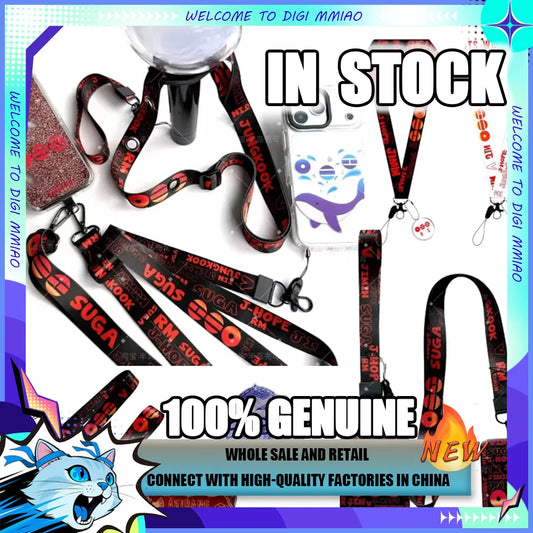 RJINHIT ARIRANG Crossbody Lanyard Adjustable Shoulder Strap Kpop Light Stick Card Holder Bead Chain Fan Concert Merch Gifts