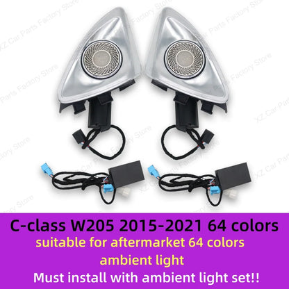 For Mercedes-benz 4d Rotating Tweeter C Glc E S-class W213 W205 W222 W223 X253 Rgb Led Luminous Car Speaker Horn Refit