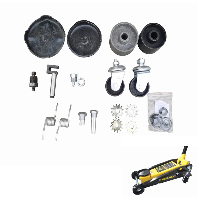 3T Horizontal Hydraulic Jack Accessories - 2.5Tons 3 Tons Torsion Spring Universal Wheel Pallet Front Wheel for Workshop Repair