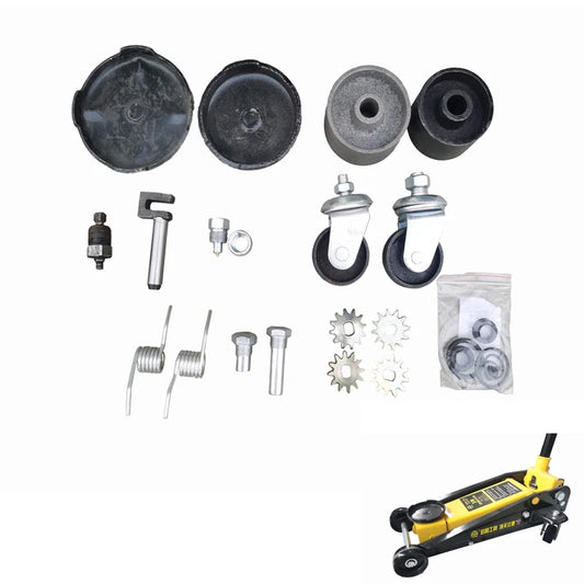 3T Horizontal Hydraulic Jack Accessories - 2.5Tons 3 Tons Torsion Spring Universal Wheel Pallet Front Wheel for Workshop Repair