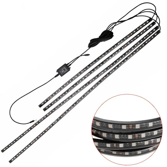 Car Underglow LED Strip Lights RGB Neon Underbody Light APP Remote Control Dream Color Auto Exterior Decorative Atmosphere Lamp