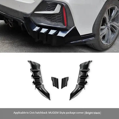 Car Styling For Honda Civic Hatchback 2021Body Kits Rear Spoiler Bumper Edge Rear Diffuser FK8 Rear Spoiler