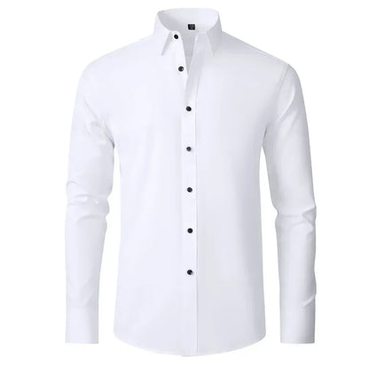 Four sided elastic shirt for men's shirt, multi-color non ironing, wrinkle resistant, simple business dress, casual shirt