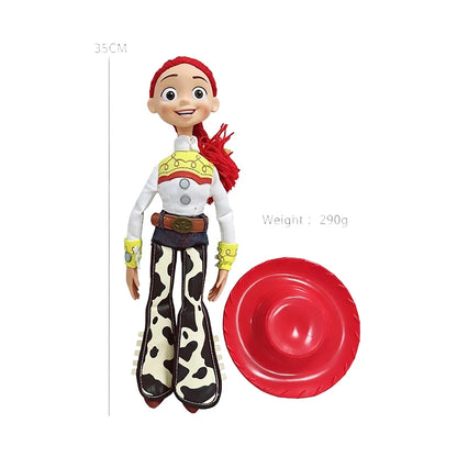 In Stock Hot 40cm Toy Story 4 Talking Woody Action Figures Movie Sound Character Doll Collection Cloth Cowboy Birthday Gifts
