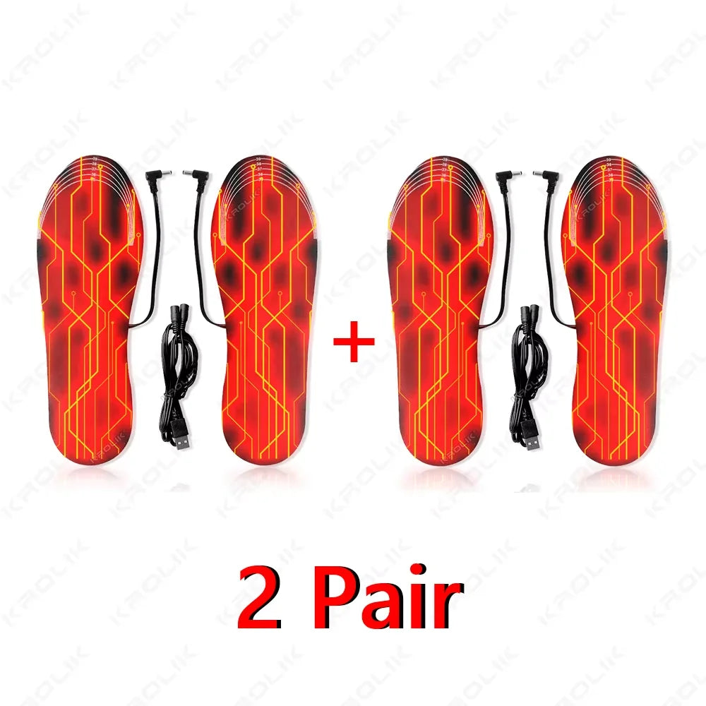 USB Electric Foot Warming Pad Feet Warmer Pad Insoles Heated Mat Winter Outdoor Walking Heating Insoles Winter Warm