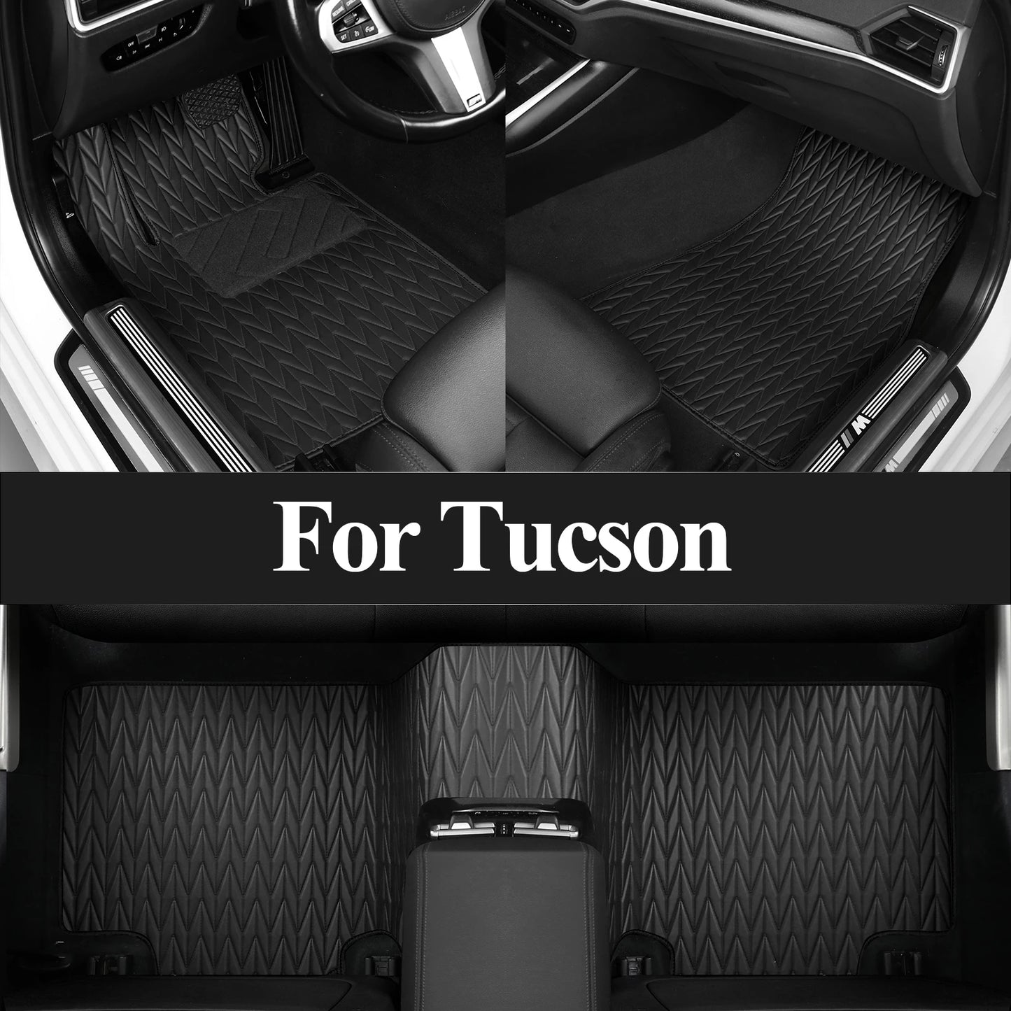 Custom car floor mat For Hyundai Tucson 2016-2018 Floor Mats All Weather Trunk Mats Floor Waterproof Non-Slip Cargo Liners Pad
