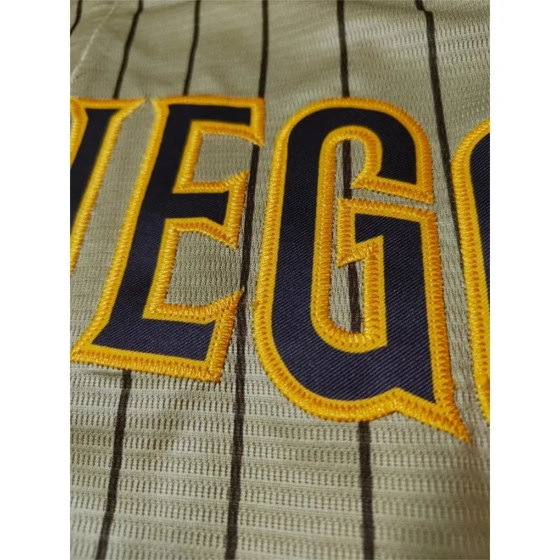 Customized Name And Number Men's Embroidery Baseball Jersey San Diego Personalized Short Sleeve Button Down Breathable Shirts