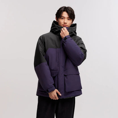 Semir Down Jacket Men 2024 New Winter Couple Windproof, Wear-Resistant and Warm Outdoor Contrasting Colors Outerwear