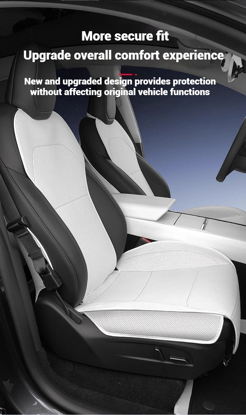 For Tesla Model Y Juniper 2025+ & 2026 Nappa Leather Seat Cushion Ventilation Comfortable Split Single Sitting Back row Set