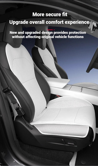 For Tesla Model Y Juniper 2025+ & 2026 Nappa Leather Seat Cushion Ventilation Comfortable Split Single Sitting Back row Set
