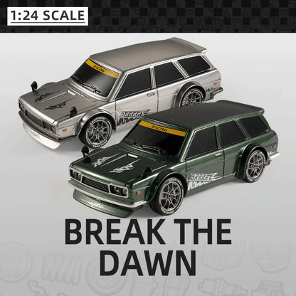 1:24 Scale 4WD Remote Control Retro Wagon Drift Car Off Road Racing Car With Proportional Throttle Toy For Kids And Adults