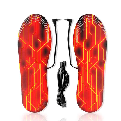 USB Electric Foot Warming Pad Feet Warmer Pad Insoles Heated Mat Winter Outdoor Walking Heating Insoles Winter Warm