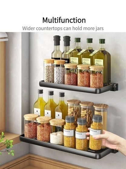 Foldable kitchen Storage Rack Fridge Organizer Storage Tray Clear Food Storage Organizer Spice Rack kitchen Organizer