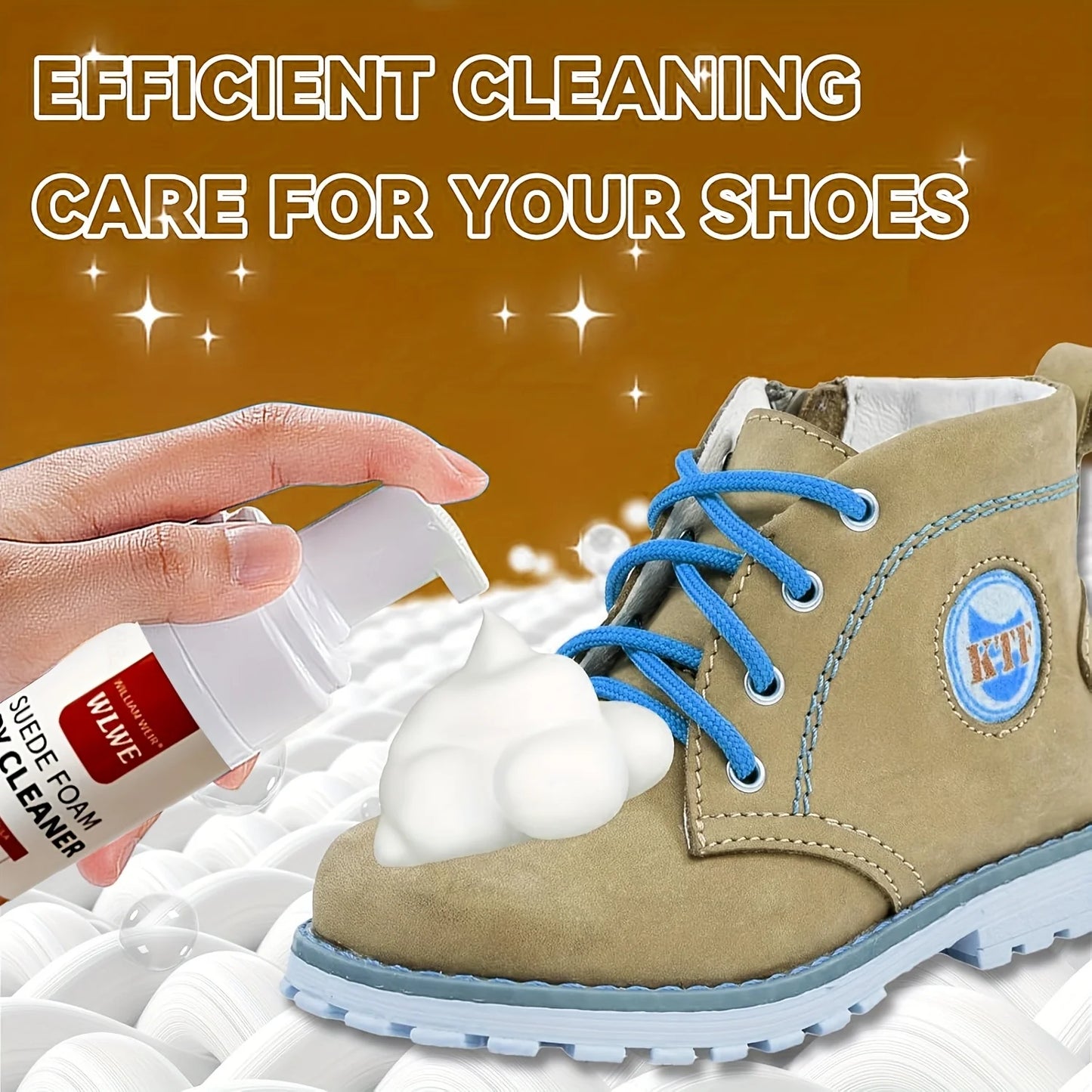 Foam Cleaner Suede And Cowhide Shoe Care Kit Residue-Free Formula For Snow Boots Knit Shoes Canvas Sneakers Sports Shoe Cleaner