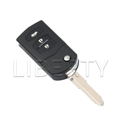 Liberty For Mazda 2 6 2007 - 2011 Remote Flip Car Key Fob FCC KR55WK43451 PN GS1F-67-5RYA 4D63 Chip Replacement Auto Keys