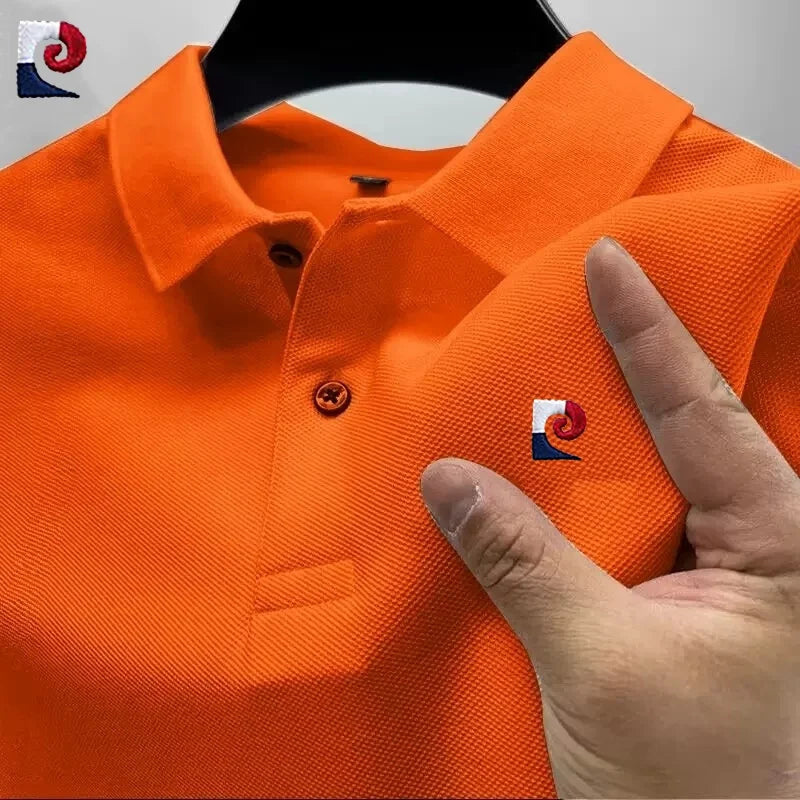 Summer Men's High-Quality Short-Sleeved Polo Shirt New Fashionable, Casual, Comfortable, Cool and Breathable Top
