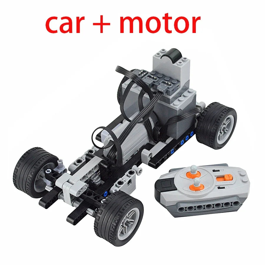 MOC Expert Technical Car Power Function Motor Parts  Buiding Block With RC Motor Vehicle Brick Toys For Children Gifts Leduo