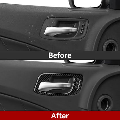 For Chrysler 300 (2011-2014) Car Center Console Gear Shift Panel Steering Wheel Cover Carbon Fiber Interior Sticker Accessories
