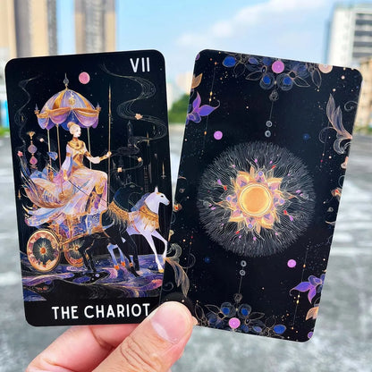 78-Card Tarot Deck, 13x8 Cm Bloom Veil, Intuitive & Dynamic Themes, Includes Instruction Manual