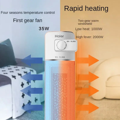 Haier HN2011 Electric Heater - Energy Saving Small Sun Heater with Remote Control and Timer for Home and Office 220V Heater