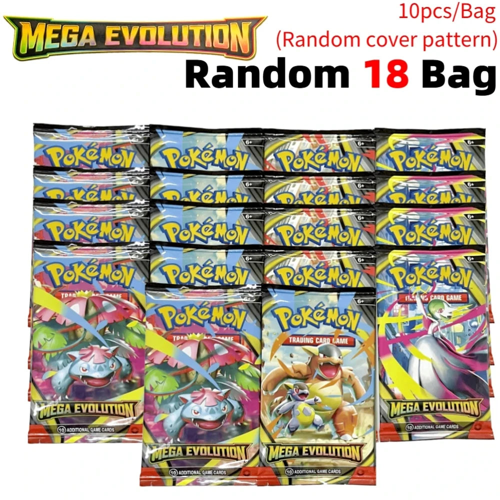 2026 New Pokemon Cards 9+1 Per Pack TCG Mega Evolution Phantasmal Flames Booster Box, English Trading Card Game Collection Set