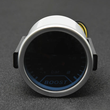 12V Boost Gauge Water Temp  2" 52mm LCD Display Turbo RPM Tachometer Oil pressure gauge with sensor -1-2.0-3.0 bar Racing Meter