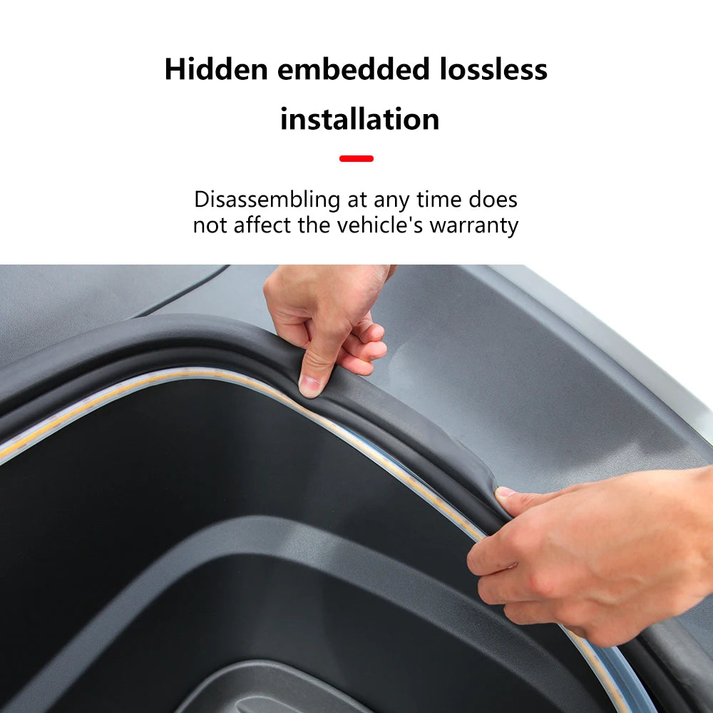 For Tesla New Model Y Juniper 2025 Model 3 Highland Front Trunk Frunk LED Ambient Light Flexible Silicone Strip Decorative Lamp