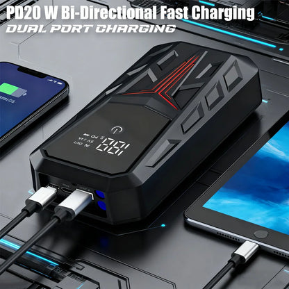 SUKIN 12V Jump Starter Car Battery Booster Starting Device Professional Car Rescue Emergency Start Power PD20W Waterproof Screen