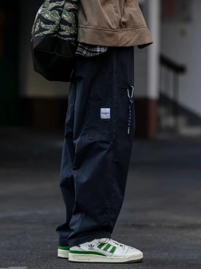 Spring Autumn Cityboy Functional Paratrooper Pants Men Loose Versatile Straight Casual Outdoor Waterproof Workwear Trousers
