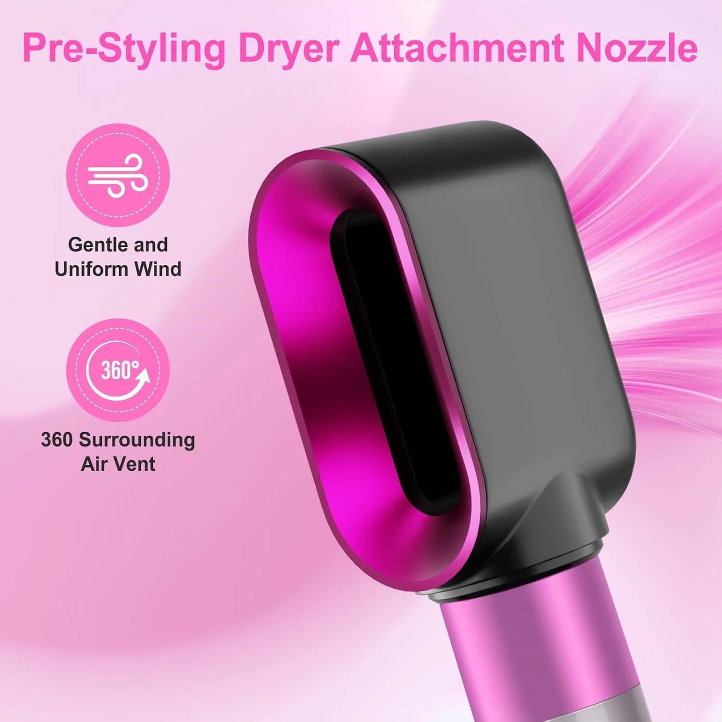 Pre-Styling Dryer Attachment Drying Hair Nozzle Replacement for Dyson Airwrap HS01/05/08 and Sencimen X9 Accessories Fast Drying