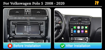9" Car Radio For Volkswagen Polo 5 Sedan 2008-2020 Android 16 Wireless BT Carplay Multimedia Navigation Touch 2K QLED Screen