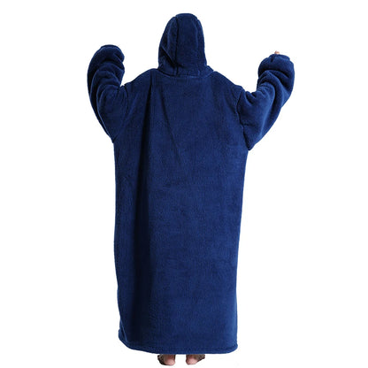 Fashion Cartoon Oversized Blanket Hoodie for Women Men Hoodies Sherpa Fleece Winter Thick Plus Size Couple Sweatshirts Korean