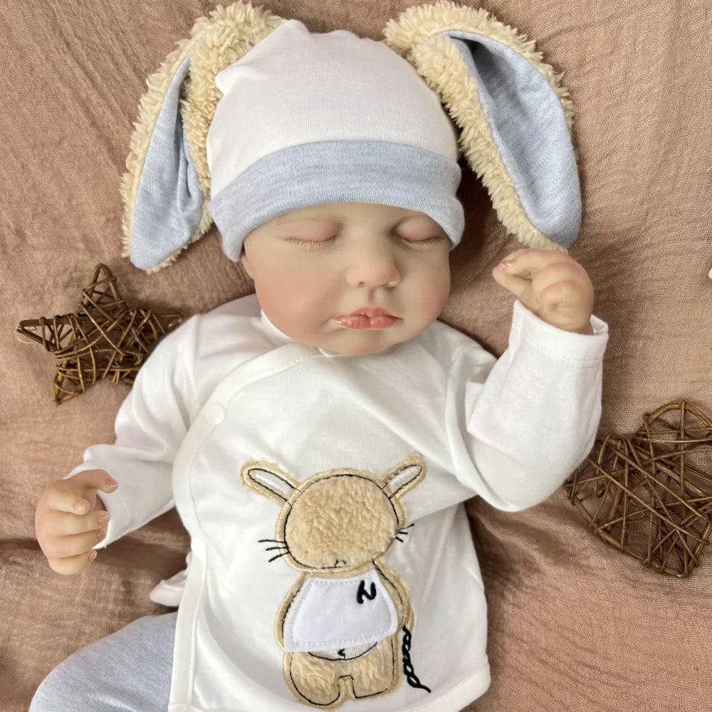 BZDOLL 19Inch Vinyl Limbs Cloth Body Babies Doll 3D Skin With Visible Veins 48CM Reborn Baby Toy For Kids Lifelike Handmade Gift