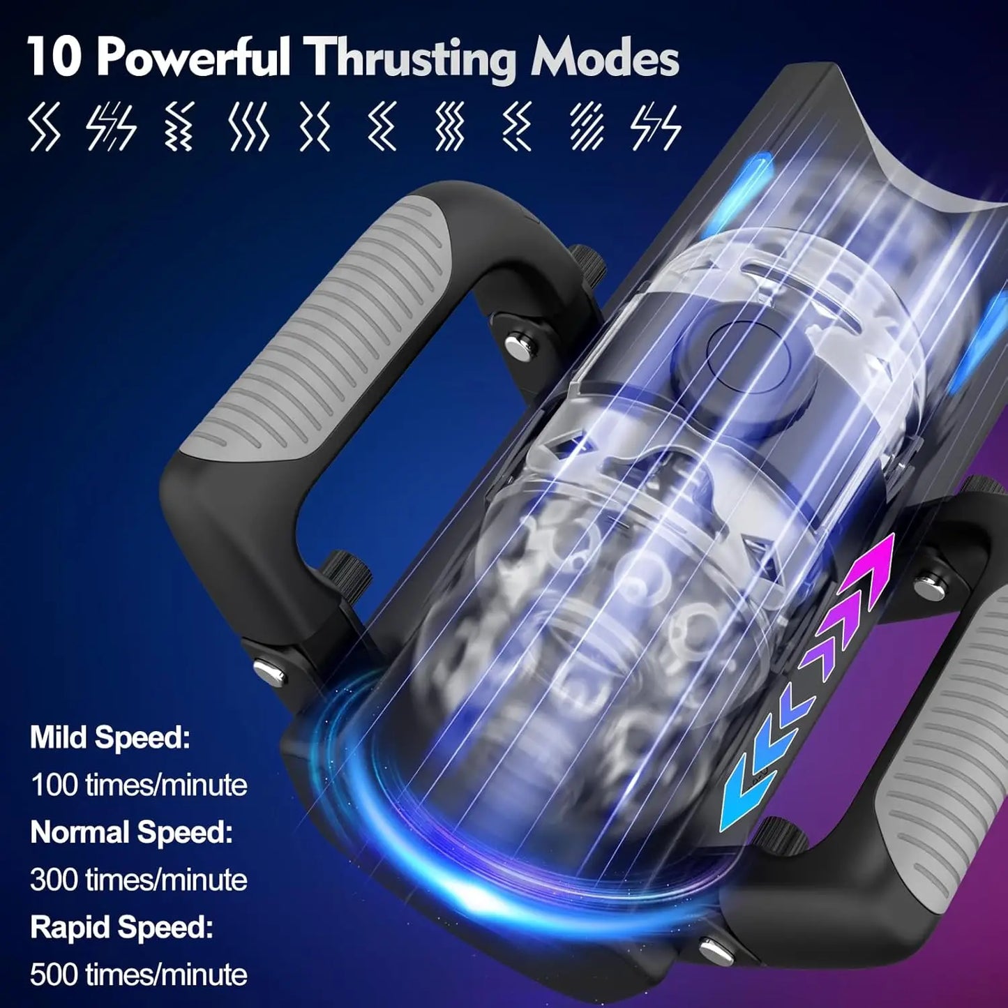 Fully Automatic Handle Masturbator 6-Segment Fixed-point Telescopic Male One-Key Burst Masturbation Cup Trainer Sex Toys for Men
