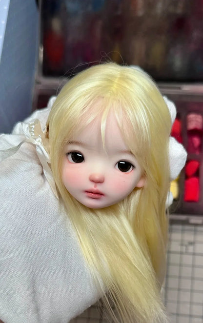 Amber 1/6 SD BJD Doll jale doudou Head Cute Beautiful Girl Resin Toy Gift Just the Head High  Just head makeup