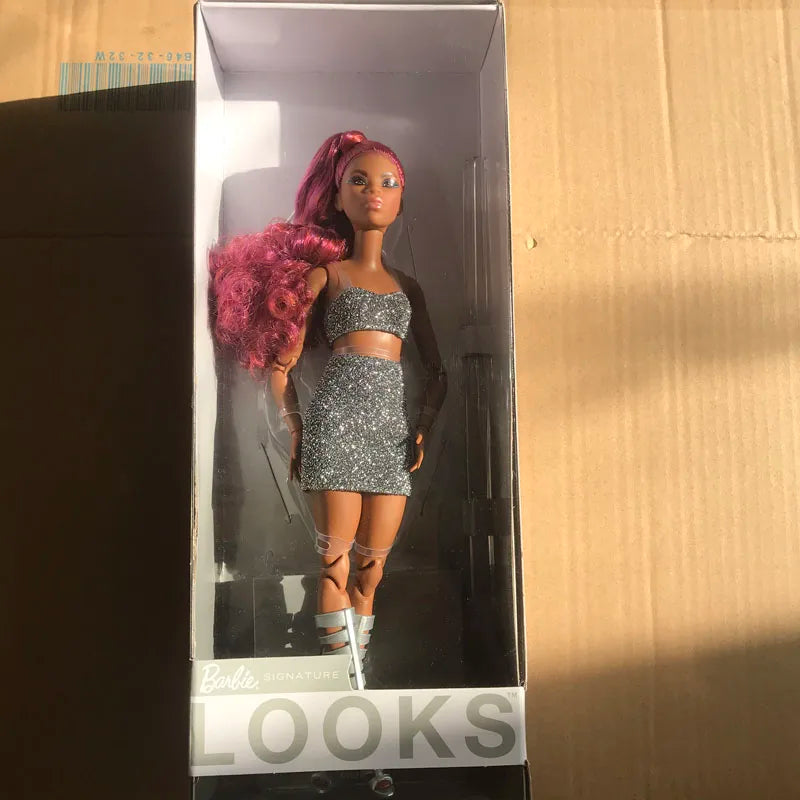 Barbie Fashion Collection Doll Multi-Joint Movable Curly Hair Look Gift for Girls Collectible Toy