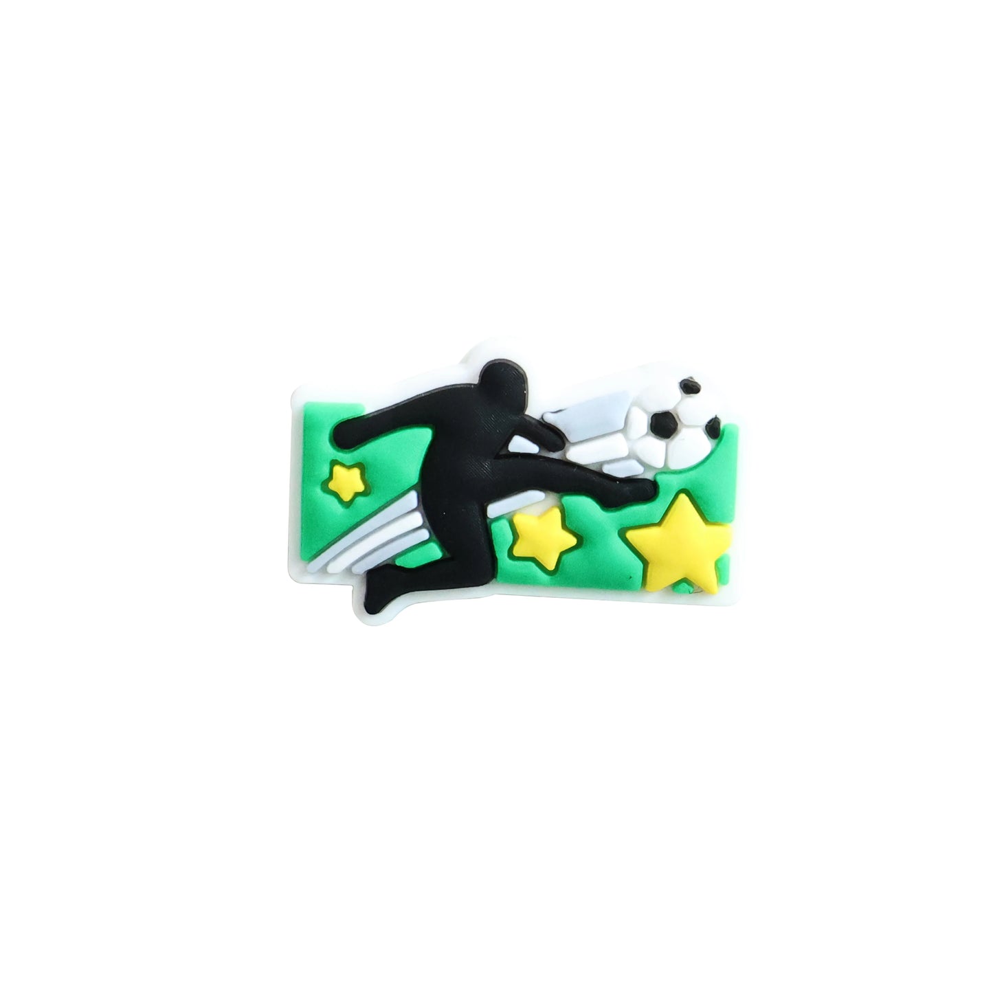 1-20PCS Sport Eat Sleep Soccer PVC Shoe Charms Sandals Shoes Ornaments Buckle Clog Hole Slipper Accessories Holiday Present