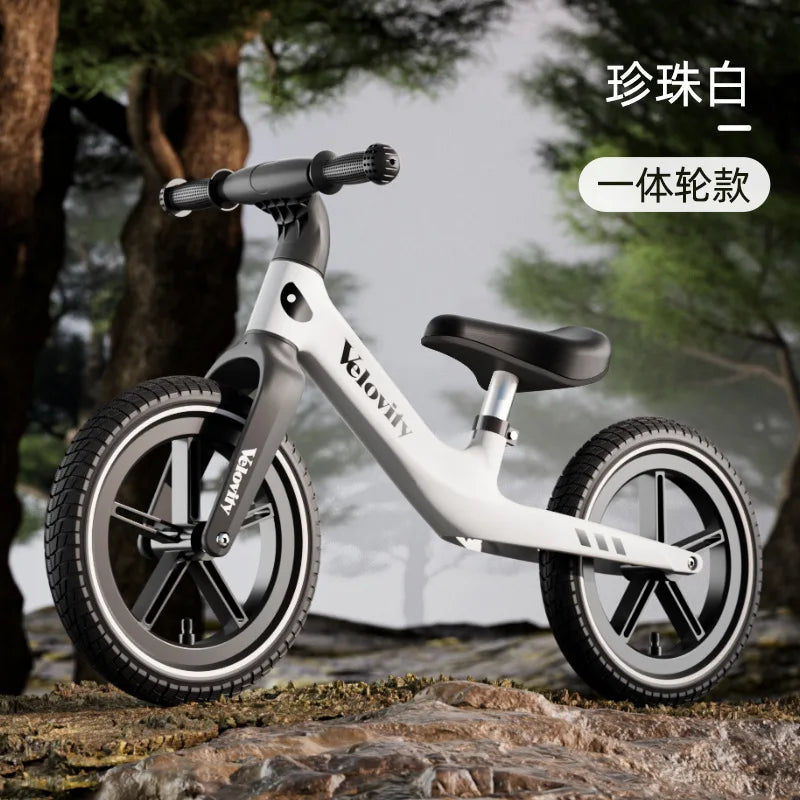 Velovity New Kids Balance Bike Lightweight Nylon Fiber Frame Toddler Push Bike For Ages 2-7 Boys Girls Outdoor Riding Training