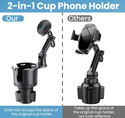 Car phone holder, multifunctional car cup holder suction, mobile phone navigation holder, magnetic wireless charger