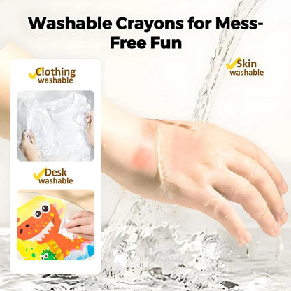 Twistable Washable Crayons 12/24/36/48 Colors Quick Drying Non Toxic Art Supplies for Kids Home School Arts Crafts Birthday Gift