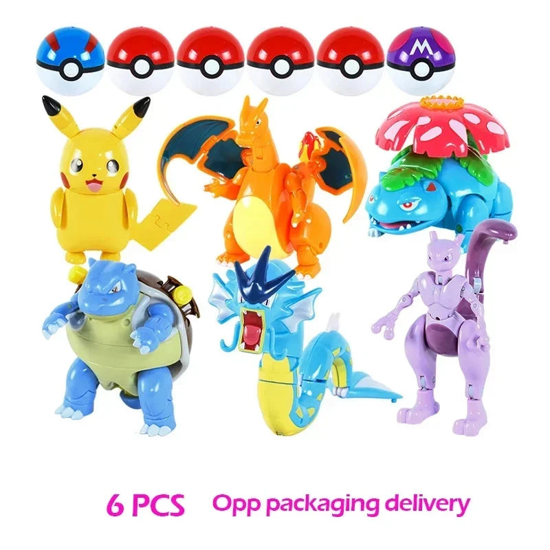 Original Pokemon Figure Ball Pokeball Eevee Blastoise Venusaur Charizard Pikachu Mewtwo Gyarados Elf Monster Toy for Child Gift