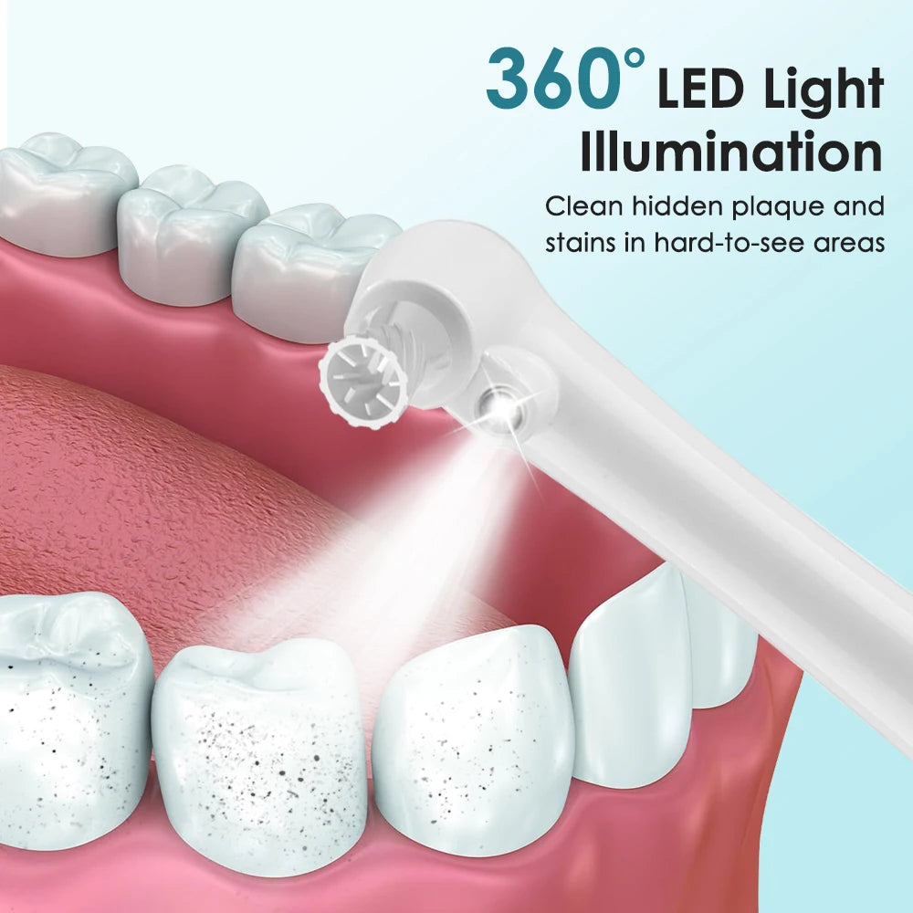 Ultrasonic Dental Scaler Teeth Cleaner with 5 Modes LED Light Tartar Plaque Remover Household Teeth Cleaning Tool