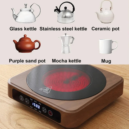 1500W Electric Ceramic Stove Home Timing Coffee Stove Keep Warm Tea Stove Office Temperature Control Tea Maker Multifunction