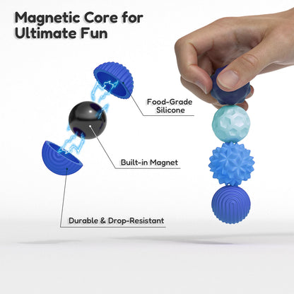 Magnetic Balls Fidget Toy, EDC Stress Relief Magnet Sensory Toy for Adults Kids, Anti-Anxiety ADHD Autism Relaxation Gift