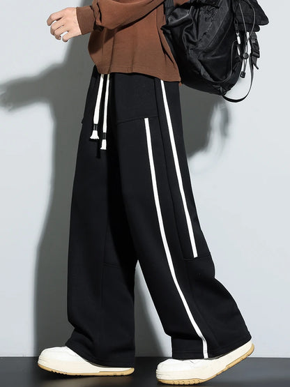 2025 Men Sweatpants Baggy Joggers Cotton Korean Sports Pants  Neutral Loose Outdoor Jogger Fitness Trouser