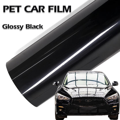 Glossy Black Car Vinyl Wrap Film Personalization Waterproof PVC Car Decoration PET Decal Motorcycle Auto Body Protective Film